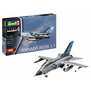 KIT PARA MONTAR REVELL AVIÃO TORNADO ASSTA 3.1 1/72 164 PEÇAS REV 03842